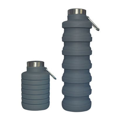 خرید New Item Custom Logo 700ml Drink Bottle Black Silicone Water Bottle Collapsible online manufacture