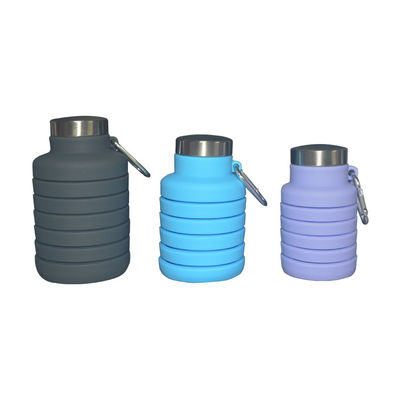 خرید بطری آب سیلیکونی 500 میلی لیتری بطری های آب تاشو سازگار با محیط زیست online manufacture