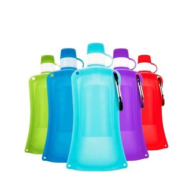 خرید بطری آب سیلیکونی جمع شونده روزانه قابل حمل 0.5 لیتری بطری آب ورزشی در فضای باز online manufacture