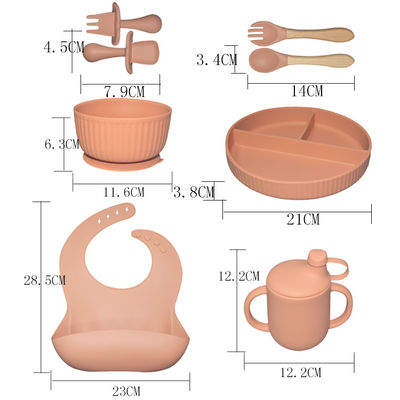 خرید غذايي درجه تغذیه مجموعه سیلیکون مکش بشقاب سیلیکون با مکش و قاشق online manufacture