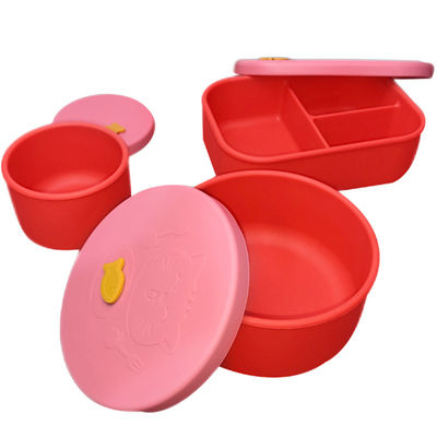 خرید جعبه ناهار سیلیکونی درجه غذایی جعبه نگهداری گرمایش مایکروویو online manufacture