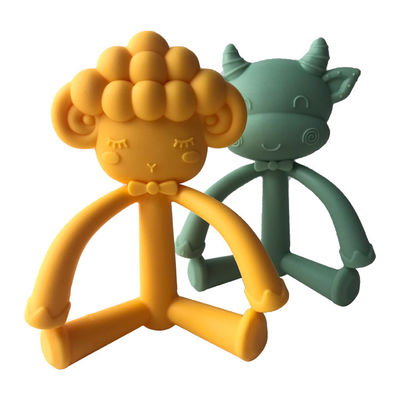 اسباب‌بازی‌های دندانپزشکی Cartoon Shape Baby Grade Grade BPA Teether سیلیکونی بدون DIY