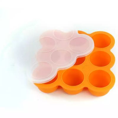9 حفره سینی کودک سیلیکونی بشقاب تغذیه بدون مکش نیم کره BPA