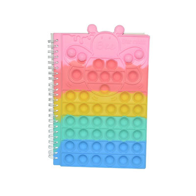 کاور سیلیکونی Bees پاپ Back To School Fidget Toy Notebook A5 حباب های مارپیچی شل