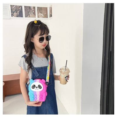 سیلیکون شانه فیجت کیف پول پاپ پاندا کارتونی زیبا برای کودکان