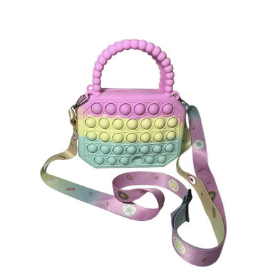 سیلیکون کودکان کارتون Mini Kids حباب بازی Crossbody Pop It Purse دخترانه