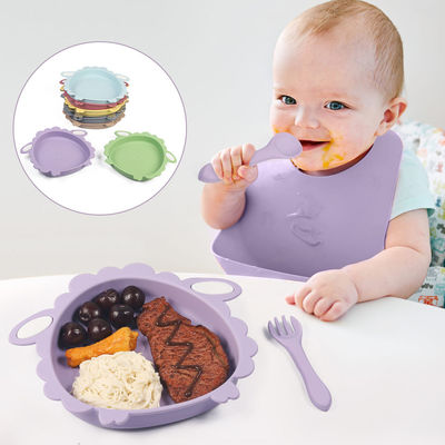 Sheep Divided Safe Food Infant Plate Baby سیلیکون LED شیر گرفتن برای کودکان نوپا