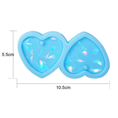 MHC Love Shape قالب های رزین سیلیکونی اپوکسی UV جواهرات قلاب قلاب قلاب ها گوشواره های هولوگرافیک قالب های رزین
