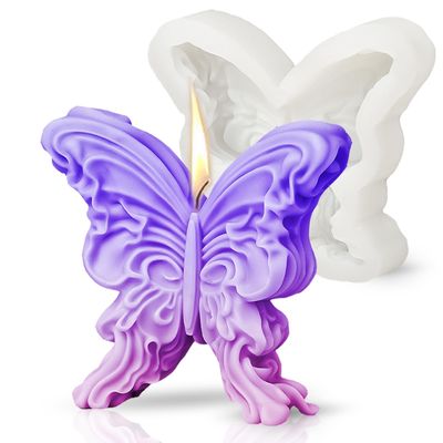 MHC قالب های بزرگ شمع پروانه تولد 3D نمایان شمع سیلیکون تولید کننده